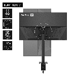 Настольное крепление ExeGate EDM1-3210-01 (кронштейн для одного монитора 15'-32', VESA 75x75, 100x100, макс. нагрузка 10 кг, наклон -45°/+45°, поворот -45°/+45°, вращение 360°, 2 способа крепления: сквозное и струбцина, черный), фото10