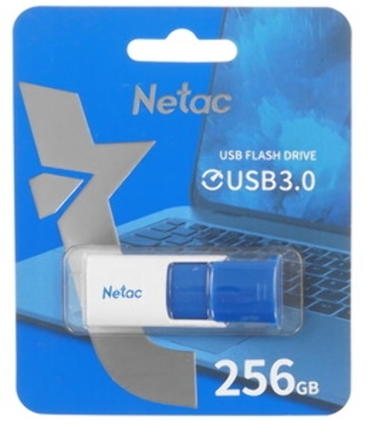 Флешка USB Netac U182 (NT03U182N-256G-32RE), 256Gb, USB 3.0, R/W 70/30, черный/красный