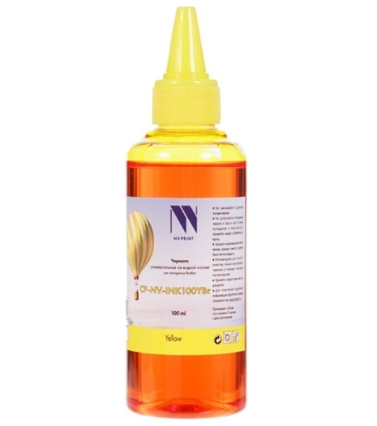 Чернила NVPrint универсальные на водной основе NV-INK100YBr для аппаратов Brother (100 ml) Yellow