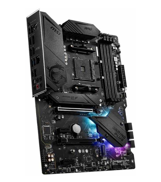 Материнская плата MSI MPG B550 GAMING PLUS, AM4, AMD B550, 4xDDR4, 6xSATA, 2xM.2, 1xPCI-E 4.0 x16, 1xPCI-E 3.0 x4, 2xPCI-E x1, 1xHDMI, 1xDP, 1x 1Gb LAN, 4xUSB-A 2.0, 2xUSB-A 3.2 Gen 1, 1xUSB-A 3.2 Gen 2, 1xUSB-C 3.2 Gen 2, 5x3.5 мм, 7.1, ATX