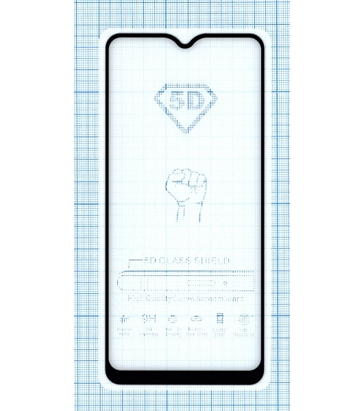 Защитное стекло 'Полное покрытие' для Xiaomi Redmi 9 черный