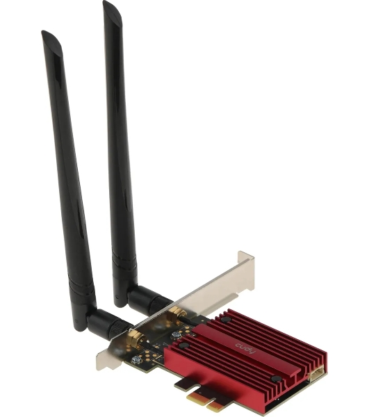 Сетевой адаптер Wi-Fi + Bluetooth Cudy WE3000S АХ5400 PCI Express (ант.внеш.съем) 2ант.