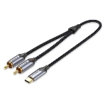 Переходник-разветвитель Vention гибкий USB-C M/2RCA M - 1.5м, фото2
