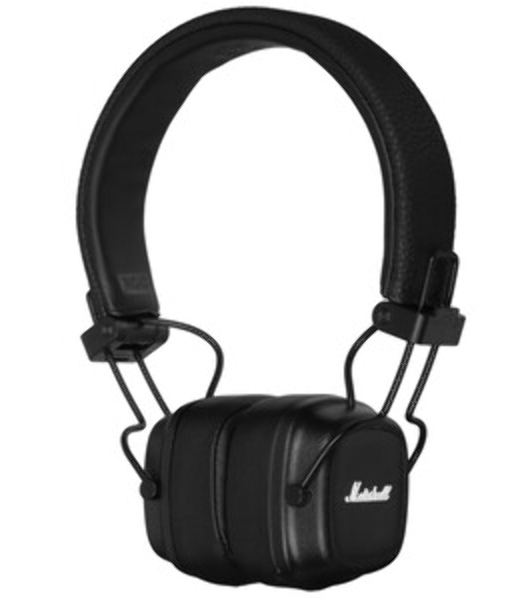 Беспроводные/проводные наушники Marshall Major IV черный, накладные, Bluetooth + проводной, беспроводная зарядка, до 80 ч