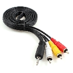 Кабель аудио/видео Cablexpert CCA-4P2R-2M, Jack3.5 4pin папа->3х RCA папа, 2м, черный, фото 1