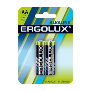 Элемент питания алкалиновый Ergolux LR6 BL-2 LR6 BL-2 1.5В Alkaline (блист.2шт)