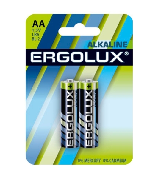 Элемент питания алкалиновый Ergolux LR6 BL-2 LR6 BL-2 1.5В Alkaline (блист.2шт)
