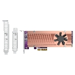 Плата расширения QNAP QM2-2P-244A Dual M.2 22110/2280 SATA SSD expansion card (PCIe Gen2 x2), Low-profile bracket pre-loaded, Low-profile flat and Full-height are bundled (shorter version to support TVS-x82/TS-x77 PCIe slot 2 & slot 3), фото 1