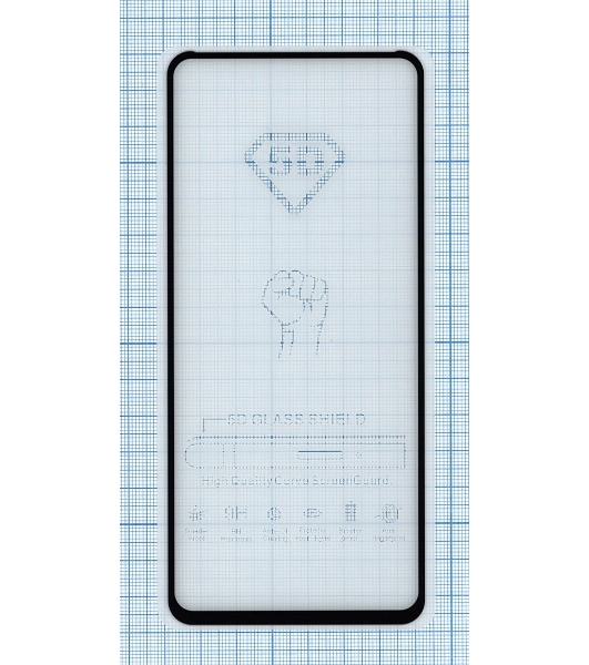Защитное стекло 'Полное покрытие' для Xiaomi Poco X3 черный
