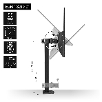 Настольное крепление ExeGate EDM1-3210-01 (кронштейн для одного монитора 15'-32', VESA 75x75, 100x100, макс. нагрузка 10 кг, наклон -45°/+45°, поворот -45°/+45°, вращение 360°, 2 способа крепления: сквозное и струбцина, черный), фото8
