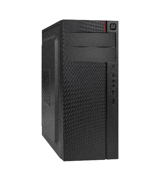 Компьютерный корпус Miditower ExeGate AA-440-AA400 (ATX, AA400 8 см, 2*USB, аудио)
