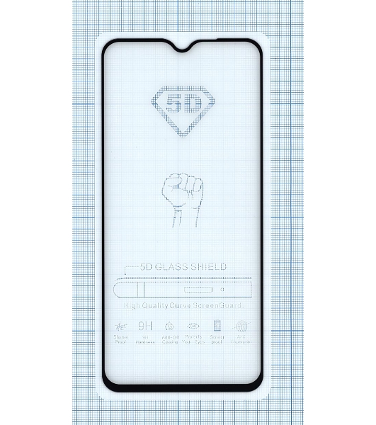 Защитное стекло 'Полное покрытие' для Xiaomi Redmi Note 8 Pro