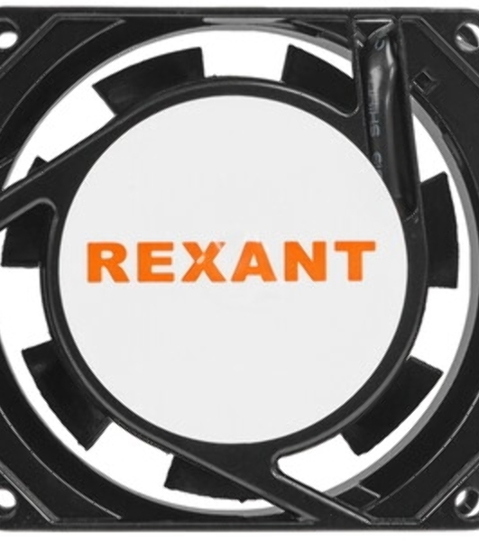 Вентилятор для корпуса Rexant RX 8025HS 220VAC черный, 80 мм, 2450 об/мин, 29 дБ, 2 pin