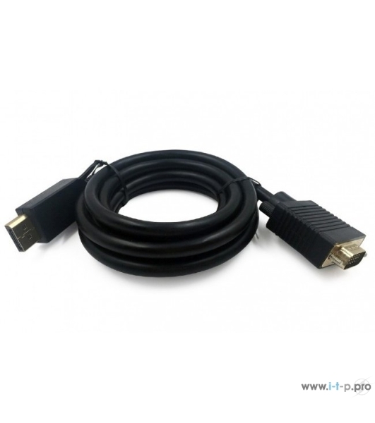 Кабель DisplayPort->VGA Cablexpert CCP-DPM-VGAM-10, 3м, 20M/15M, черный, экран, пакет