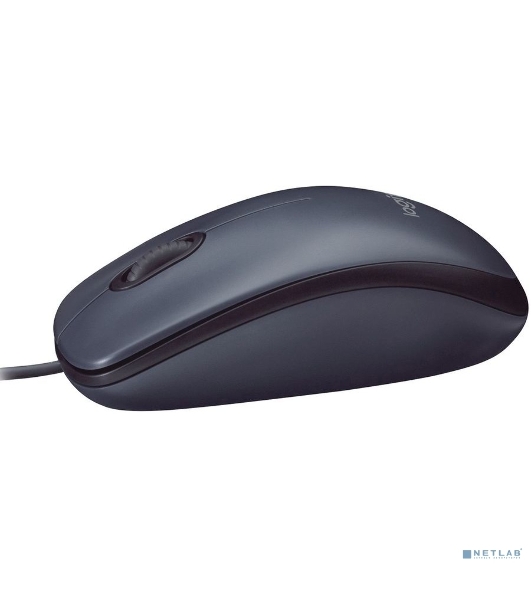 Мышь проводная Logitech M100/100R DARK/GREY (темно-серая/черная), 1000 dpi, USB, кнопки - 3