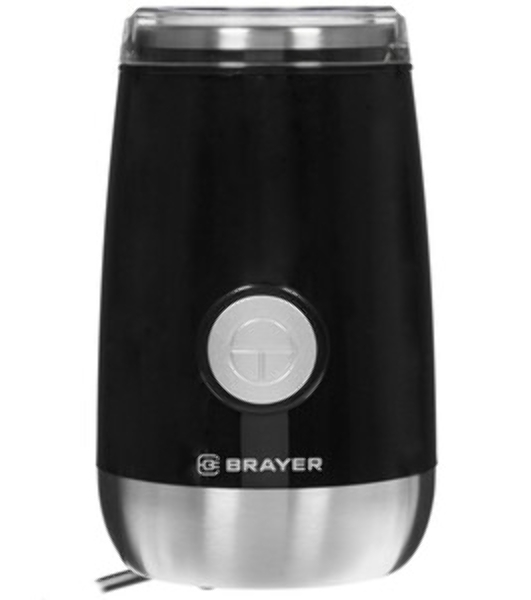 Кофемолка BRAYER BR1183, Емкость 50 г.,Мощн. 150 Вт, Пластиковый корпус, Чаша из нерж.стали
