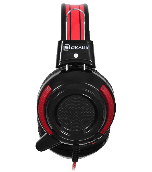 Проводные наушники Oklick HS-G300 черный/красный, полноразмерные, Jack 3.5 мм