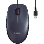 Мышь проводная Logitech M100/100R DARK/GREY (темно-серая/черная), 1000 dpi, USB, кнопки - 3, фото29