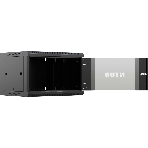 Шкаф коммутационный NTSS NTSS-W6U6045GS-BL настенный 6U 570x450 мм пер. дв. стекл 60 кг черный 350 мм 18 кг 220 град. 370 мм IP20 сталь, фото 1