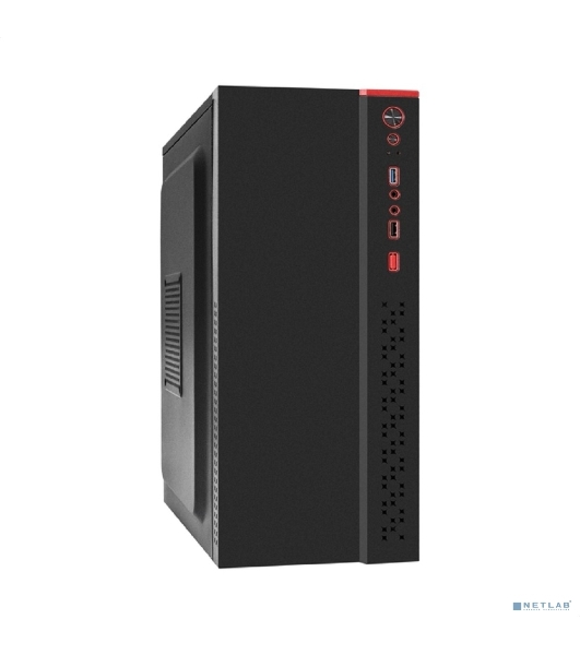Компьютерный корпус Miditower ExeGate EX298134RUS AA-443U (ATX, без БП, 2хUSB+1хUSB 3.0+HD Audio, черный)