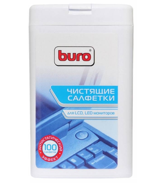 Салфетки Buro BU-tft для экранов ЖК мониторов туба 100шт влажных