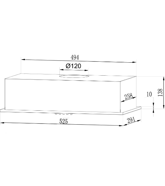 Вытяжка встраиваемая LEX GS Bloc LIGHT 600 белый управление: кнопочное (1 мотор)