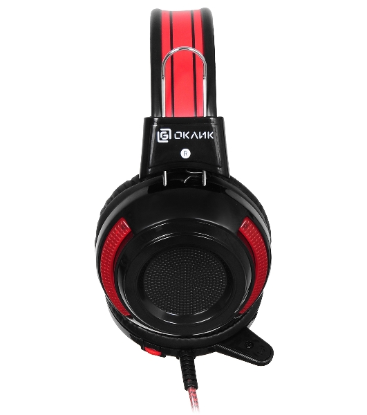 Проводные наушники Oklick HS-G300 черный/красный, полноразмерные, Jack 3.5 мм
