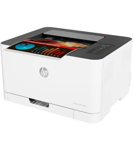 Принтер лазерный HP Color Laser 150nw (4ZB95A), A4, цветной, печ. до 18 стр/мин. (ч/б) до 4 стр/мин. (цвет), 600 x 600 dpi, USB, RJ-45, Wi-Fi, Air Print, Mopria