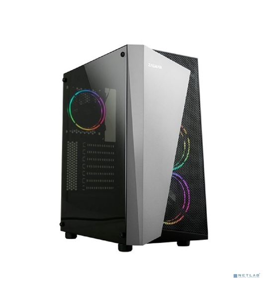 Компьютерный корпус ZALMAN S4 Plus, ATX, черный, WINDOW, 1x5.25', 4x3.5', 1x2.5', 2xUSB 2.0, 1xUSB 3.0, FRONT 2x120мм, REAR 1x120мм