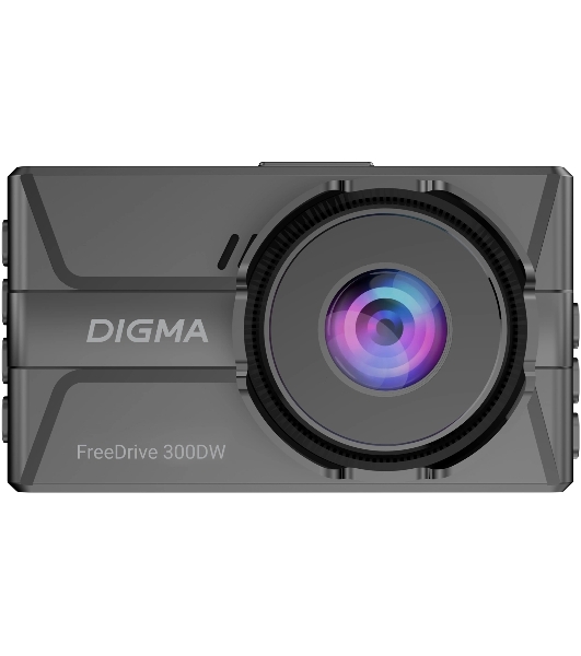 Видеорегистратор Digma FreeDrive 300DW, 2560x1440, 3', с камерой заднего вида, Wi-Fi, G-сенсор, датчик движения