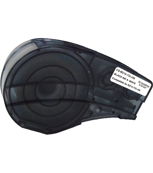 Картридж ленточный Cactus CS-M210-750-488 черный шрифт, белый фон, 19.1мм, 6.4м для Brady M210/M211/M210-LAB