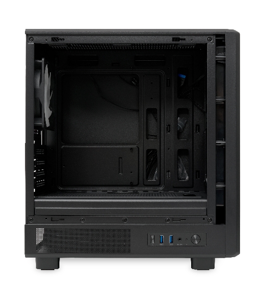 Компьютерный корпус HSPD M310, Mesh Mini-tower, черный, TG, 0.4 SPCC, 3x120мм ARGb mATX, mITX 180/280/160мм 1x2.5', 1x3.5', 4xPCI 2xUSB-A 3.0 452x277x418мм