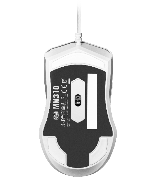 Мышь проводная Cooler Master MM-310-WWOL1 белый, 12000 dpi, USB Type-A, кнопки - 6