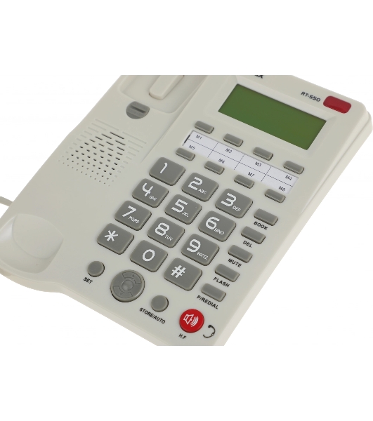Телефон проводной Ritmix RT-550 белый/серый