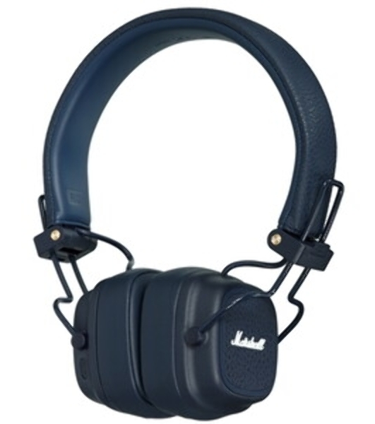 Беспроводные/проводные наушники Marshall Major V синий, накладные, Bluetooth + проводной, беспроводная зарядка, до 100 ч
