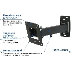 Кронштейн Kromax OPTIMA-103 черный, 10'-28', max 25 кг, настенный, VESA 100x100 мм, фото10