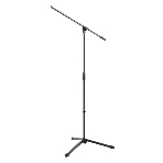 Микрофонная стойка 'журавль' K&M 21020-300-55 высота от 900 до 1605 мм, длина стрелы 800 мм, металлические узлы, складная конструкция, материал стойки - сталь, цвет черный, фото 1