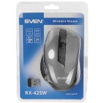 Мышь беспроводная SVEN RX-425W серый, 1600 dpi, радиоканал, USB, кнопки - 6, фото7