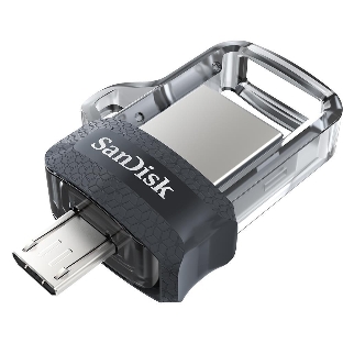 Флешка USB SanDisk DD3 Ultra (SDDD3-032G-G46), 32Gb, USB 3.0/microUSB, R/W 130/30, черный