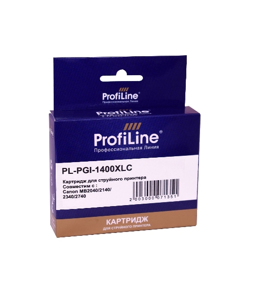 Картридж струйный ProfiLine PL-PGI-1400XLC для принтеров Canon MB2040/MB2140/MB2340/MB2740 с чернилами Cyan
