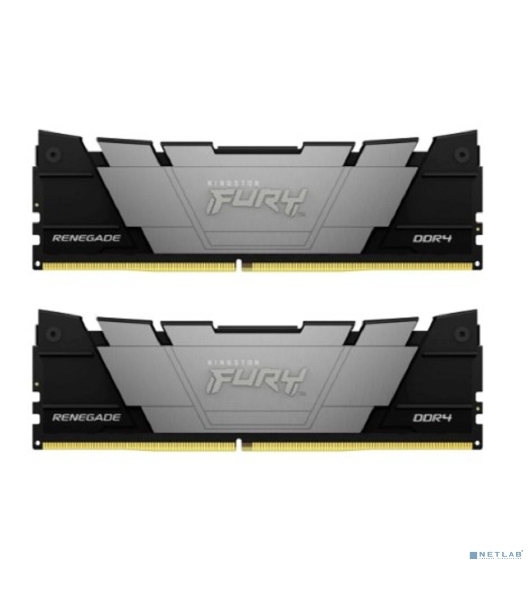 Оперативная память Kingston Fury Renegade, DDR4, 32GB (2x16GB), 3200MHz, CL16, DIMM, с радиаторами, серый/черный