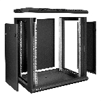 Шкаф телекоммуникационный 19' настенный 12U ExeGate EC-WM-12U.450.M.BLACK (19', 12U, 600x450x635 мм (ШхГхВ), передняя дверь металл, съемные боковые панели, пыле- и влагозащита IP23, черный RAL 9004), фото4