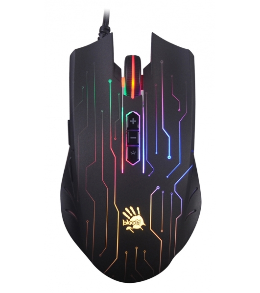 Мышь проводная A4Tech Bloody Q82 черный, 3200 dpi, USB, кнопки - 8