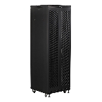 Шкаф 19' Business, 18U 600x800, черный, передняя дверь стекло, задняя дверь распашная металл, фото 1