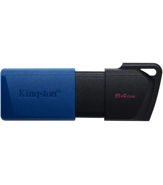 Флешка USB Kingston DataTraveler Exodia M (DTXM/64Gb), 64Gb, USB 3.0, R/W 70/45, черный/синий