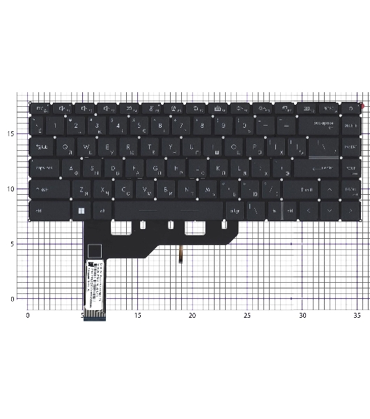 Клавиатура для ноутбука MSI GS66, черная с подсветкой