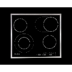 Встраиваемая электрическая панель Samsung NZ64T3516CK/WT, 575x505x55 мм, стеклокерамика, 4 конфорки, рамка - нержавеющая сталь,сенсорное управление, светодиодный LED-дисплей, защита от детей, черный, фото2