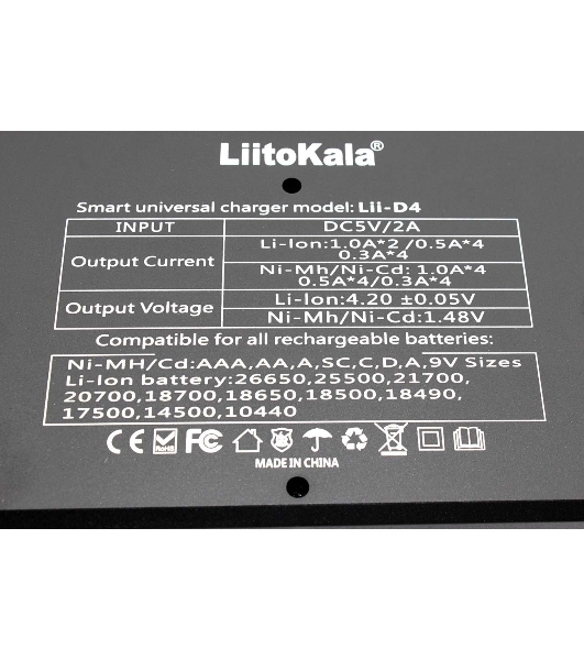Зарядное устройство LiitoKala Lii-D4