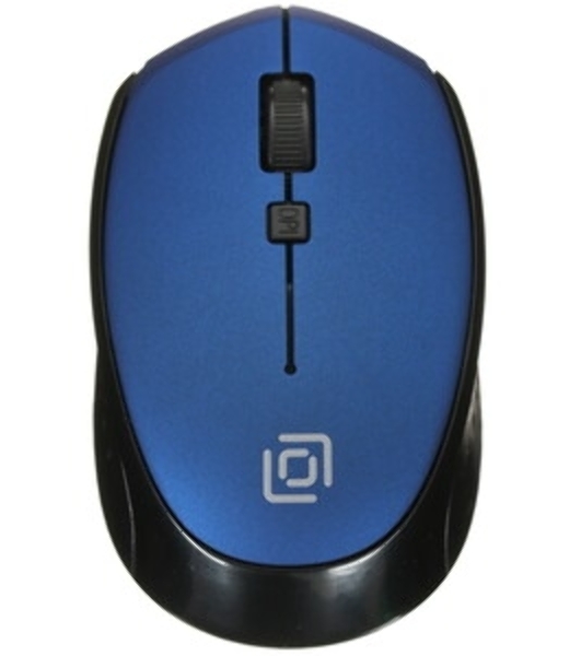 Мышь беспроводная Oklick 488MW синий/черный, 1600 dpi, радиоканал, USB, кнопки - 4