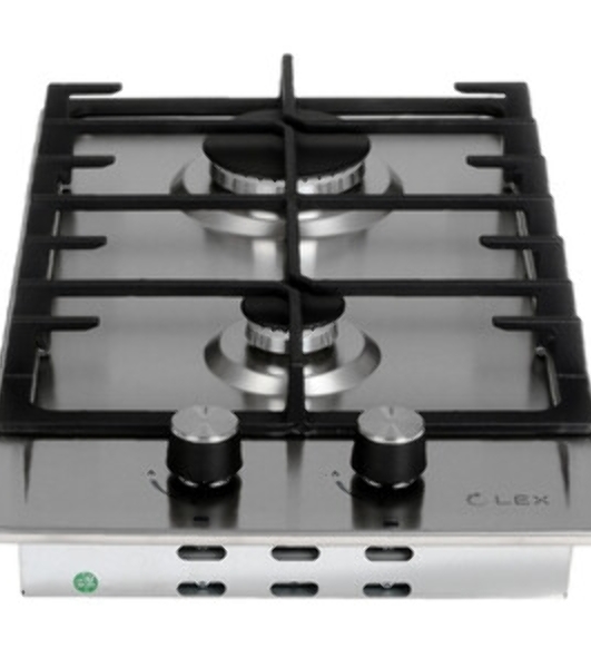 Газовая варочная панель LEX GVS 321 Inox 4000Вт 2 комфорки нерж.сталь